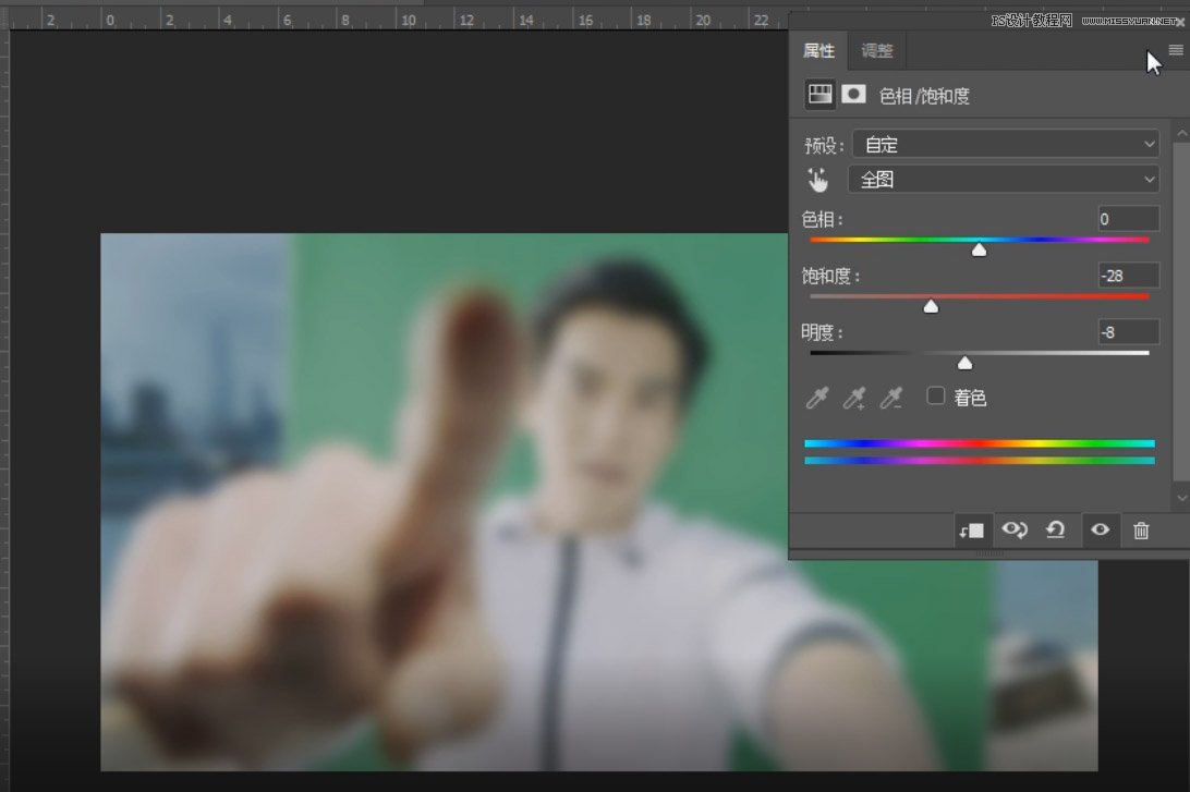 Photoshop制作下雨天玻璃后效果圖
