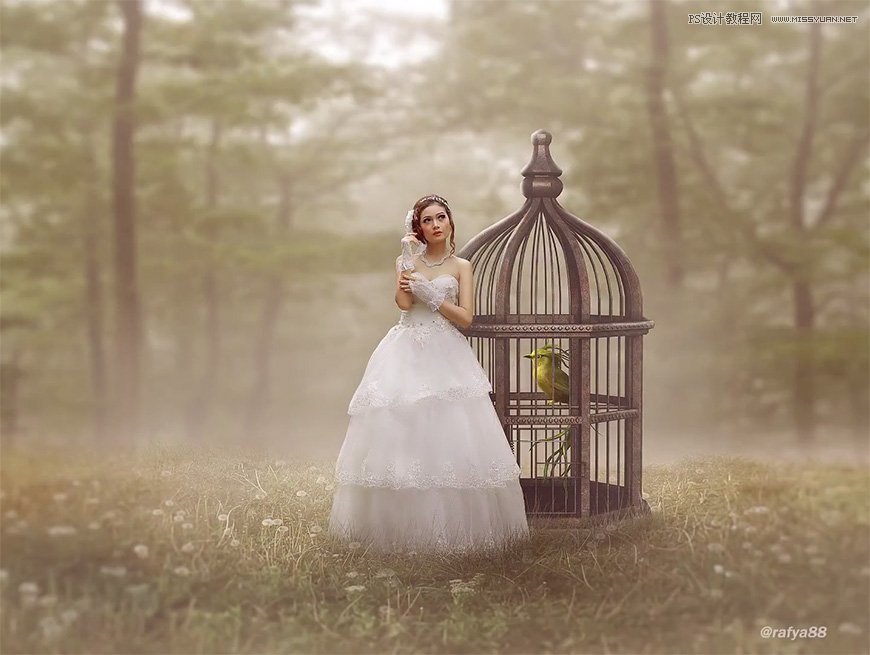 Photoshop����ϳ�ɭ���е�������B�\