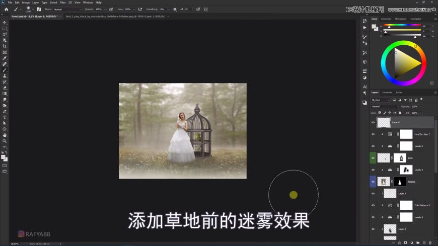 Photoshop����ϳ�ɭ���е�������B�\