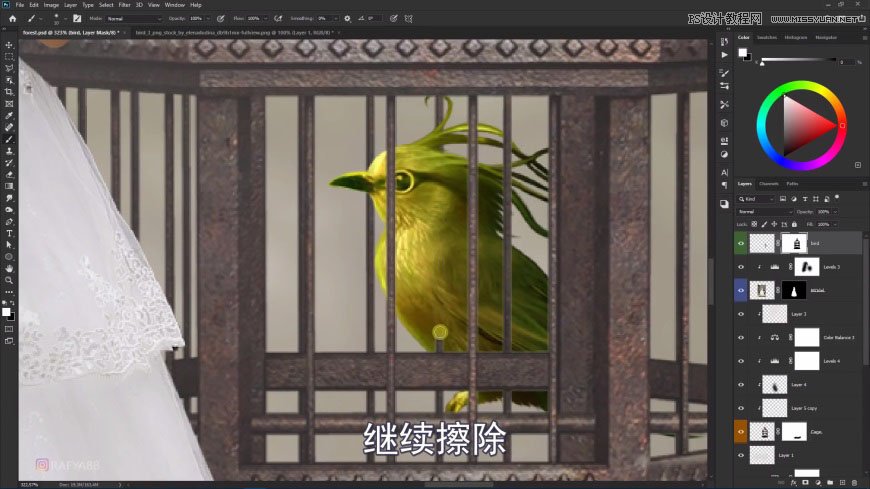 Photoshop����ϳ�ɭ���е�������B�\