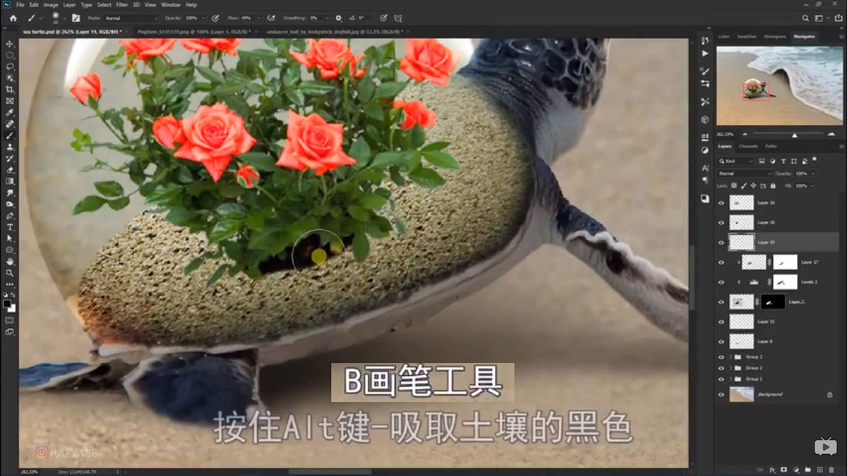 Photoshop�ϳɺ�߅�����ͱ�����ĺ��ˈ���