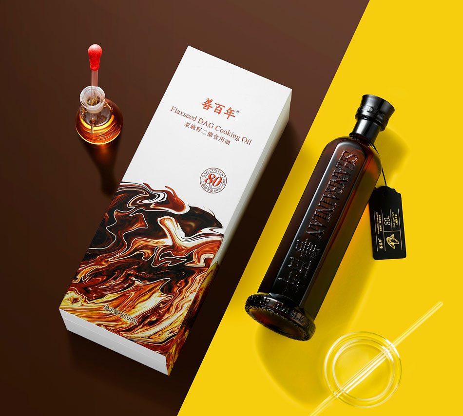 善百年亞麻籽油包裝設計欣賞