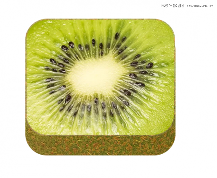 Photoshop設計獼猴桃風格的APP圖標