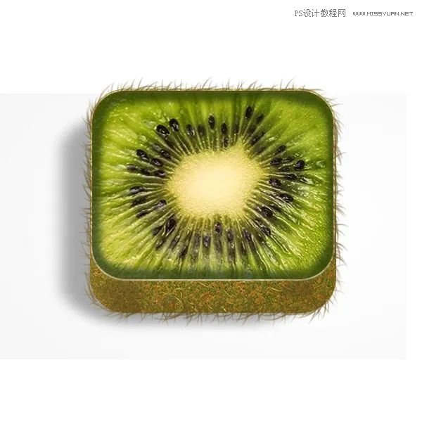Photoshop設計獼猴桃風格的APP圖標