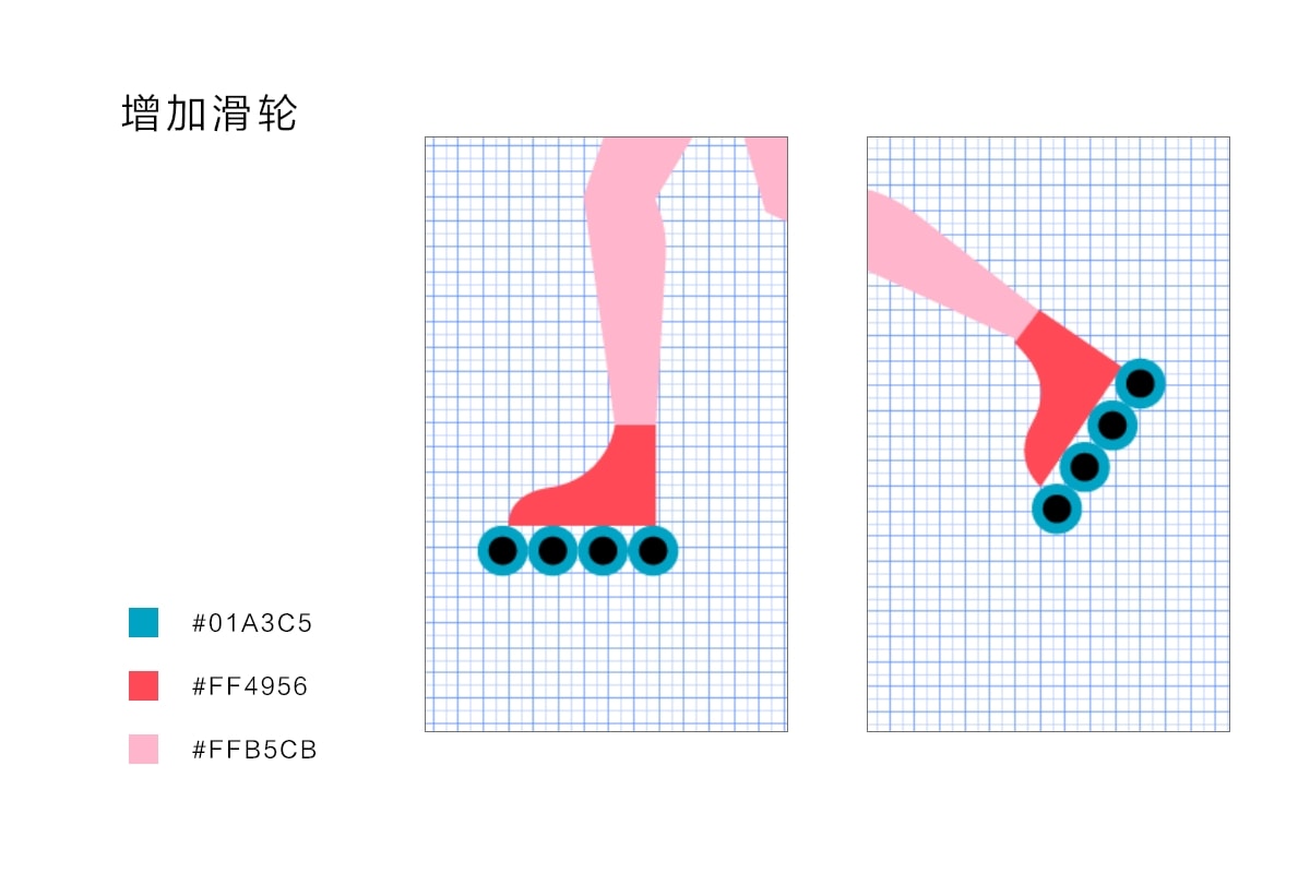 Photoshop結(jié)合AI制作扁平化滑輪少女插畫