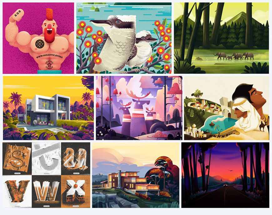 Photoshop繪制磨砂風格的插畫作品