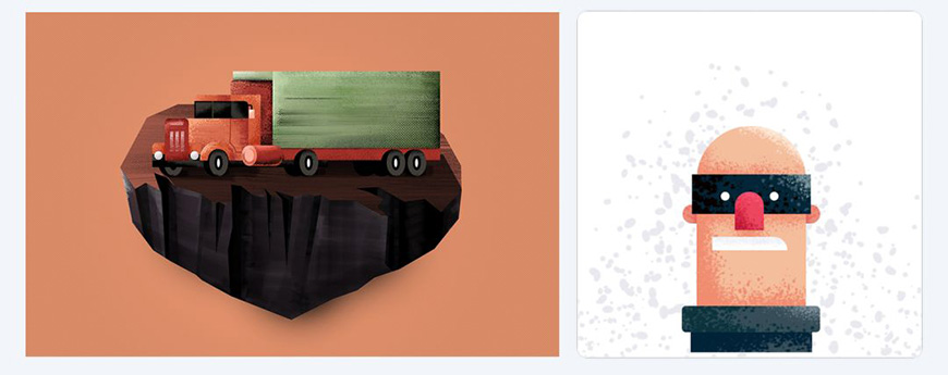 Photoshop繪制磨砂風格的插畫作品