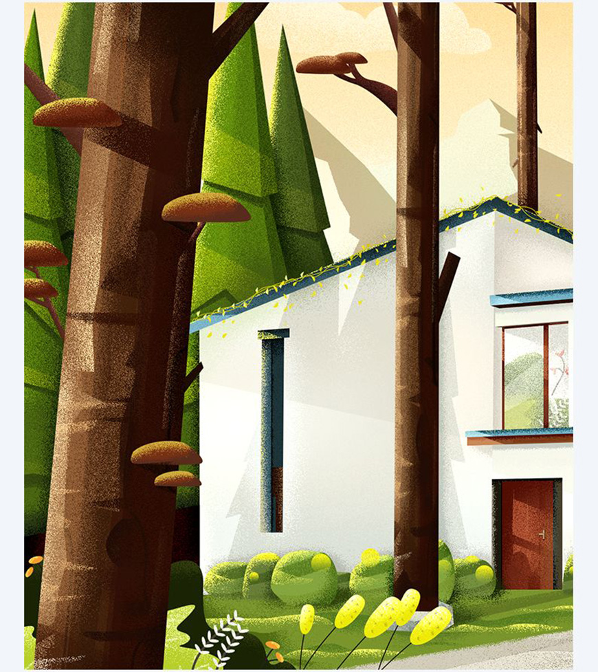 Photoshop繪制磨砂風(fēng)格的插畫(huà)作品