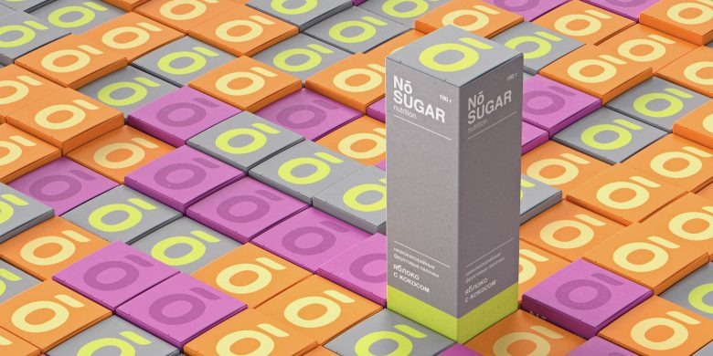 簡約風格的無糖食品包裝設計欣賞