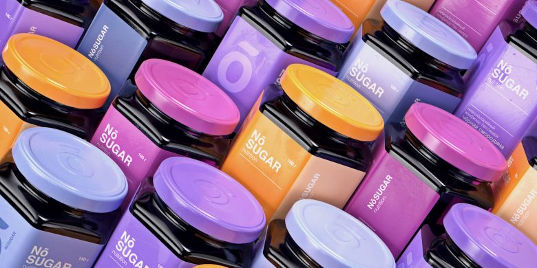 簡約風格的無糖食品包裝設計欣賞