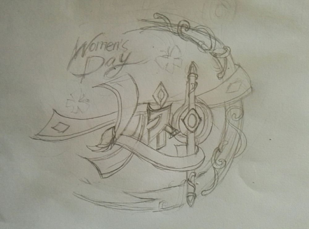 Photoshop制作金屬質感的女神節藝術字