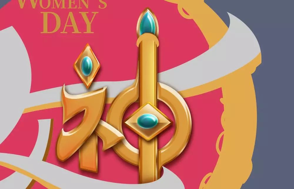 Photoshop制作金屬質感的女神節藝術字