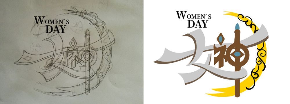 Photoshop制作金屬質感的女神節藝術字