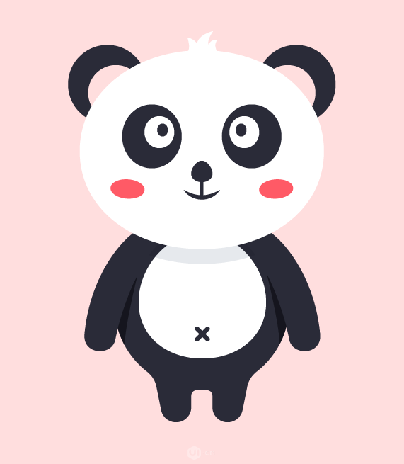 Illustrator繪制卡通風格的大熊貓