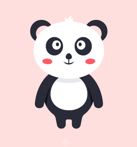 Illustrator繪制卡通風格的大熊貓