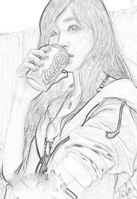 Photoshop制作逼真的美女鉛筆畫效果