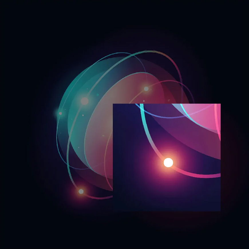 Illustrator繪制時(shí)尚立體效果的星球插畫