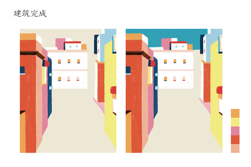 Photoshop繪制手繪風(fēng)格的街頭插畫教程