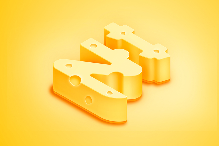 Photoshop結合AI制作立體芝士藝術字教程