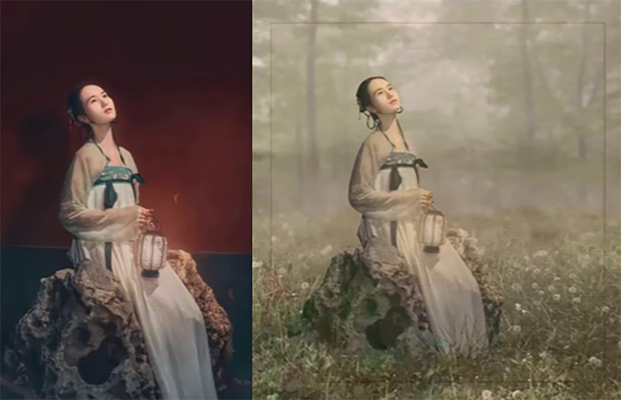 Photoshop���������ŵ����񹤹P��Ч��