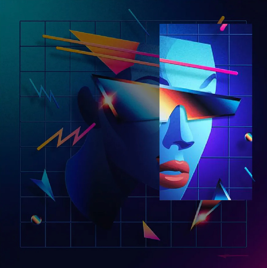 Photoshop繪制賽博朋克風格的人物插畫