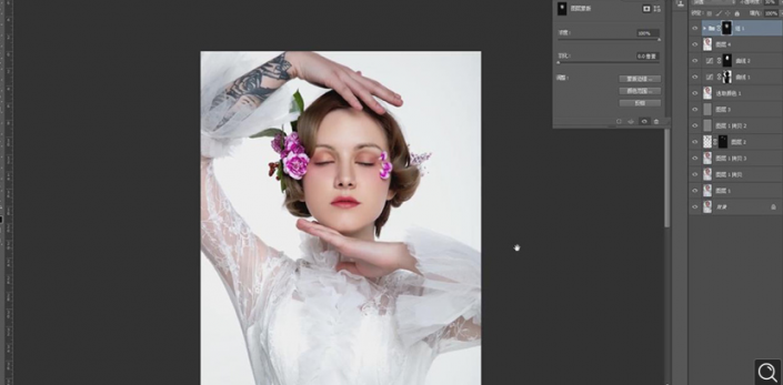 Photoshop給人物肖像添加質感肌膚效果