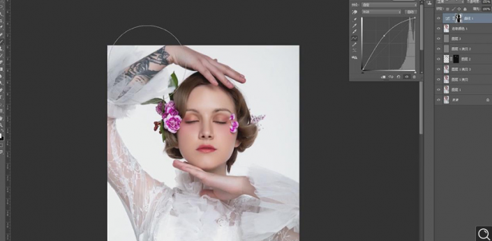 Photoshop給人物肖像添加質感肌膚效果