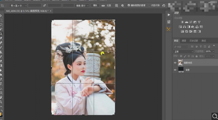 Photoshop調(diào)出曝光不足的古典美女暖色效果