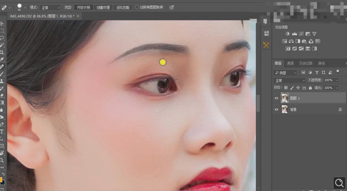 Photoshop調出曝光不足的古典美女暖色效果