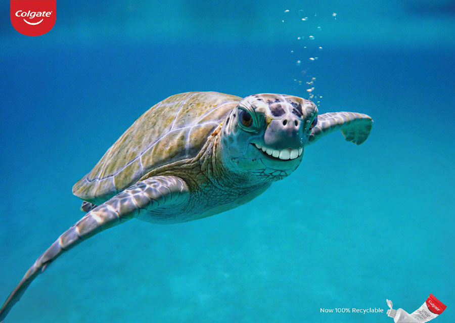 創意的高露潔牙膏宣傳海報設計欣賞