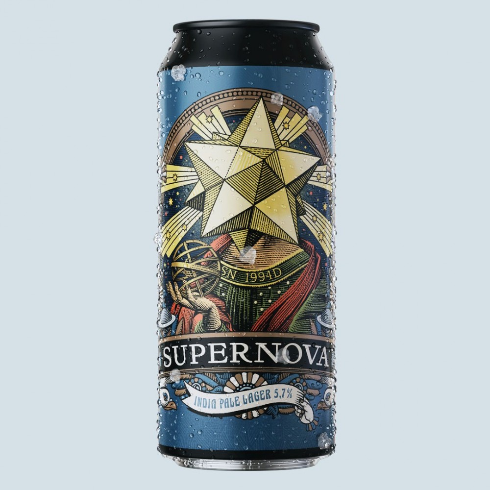 復古風格Santa Maria精釀啤酒包裝設計