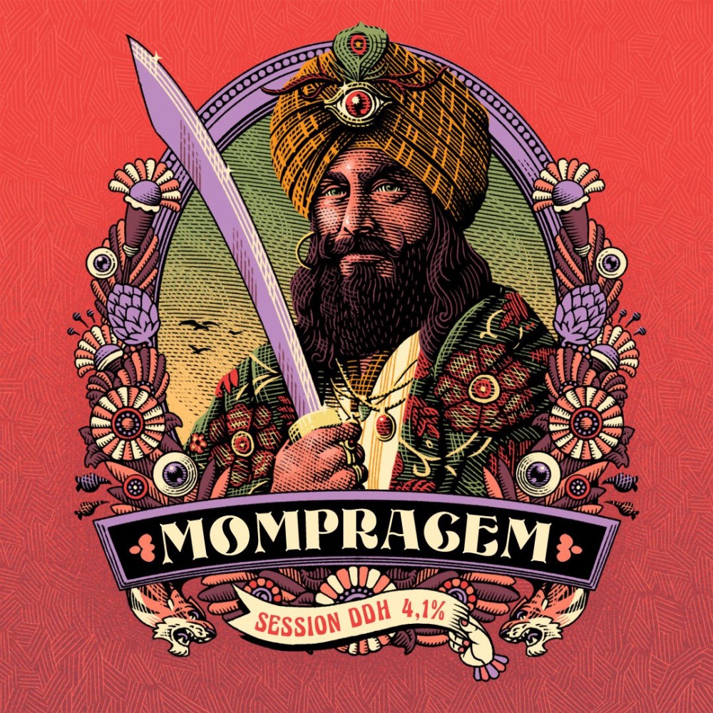 復古風格Santa Maria精釀啤酒包裝設計